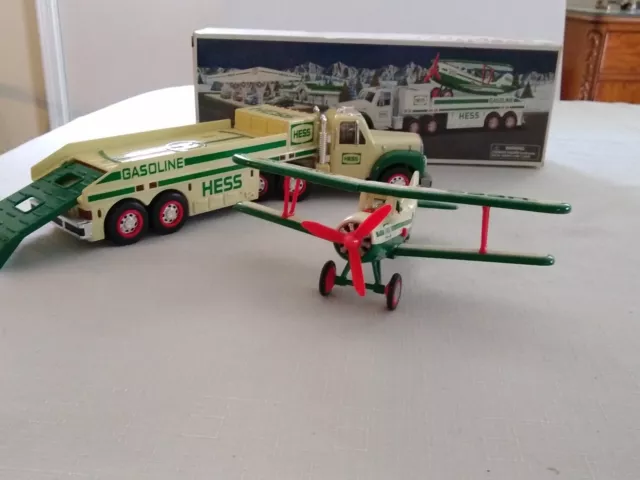 Advertising Collectible Hess toy truck with airplane ,excellent condition, 
