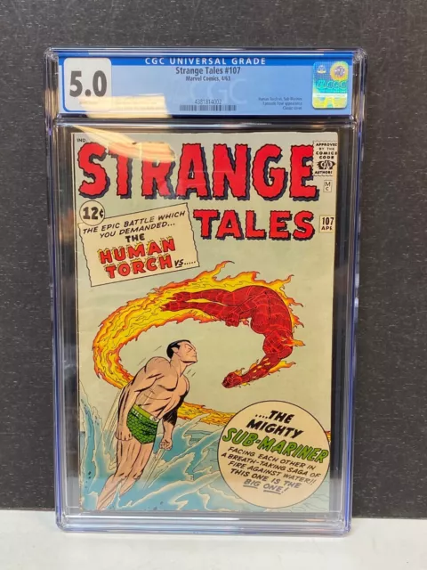 Strange Tales #107 (1963) CGC 5.0 Iconic cover art by Jack Kirby