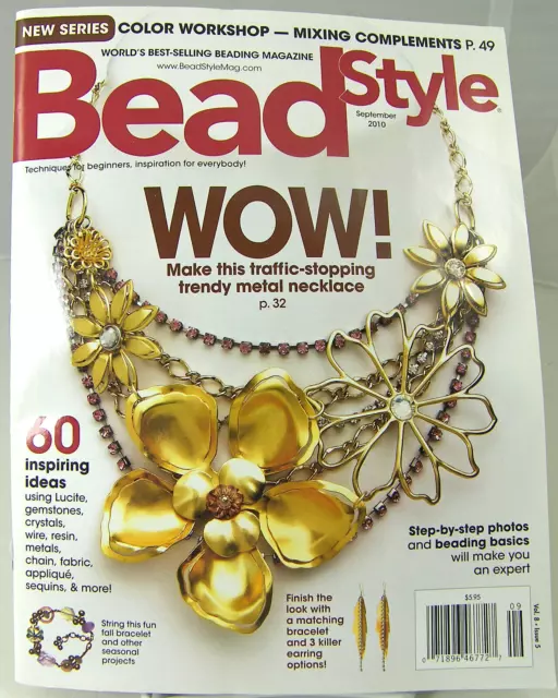 Bead Style Magazine Make Jewelry September 2010 Trendy Metal Necklace Color