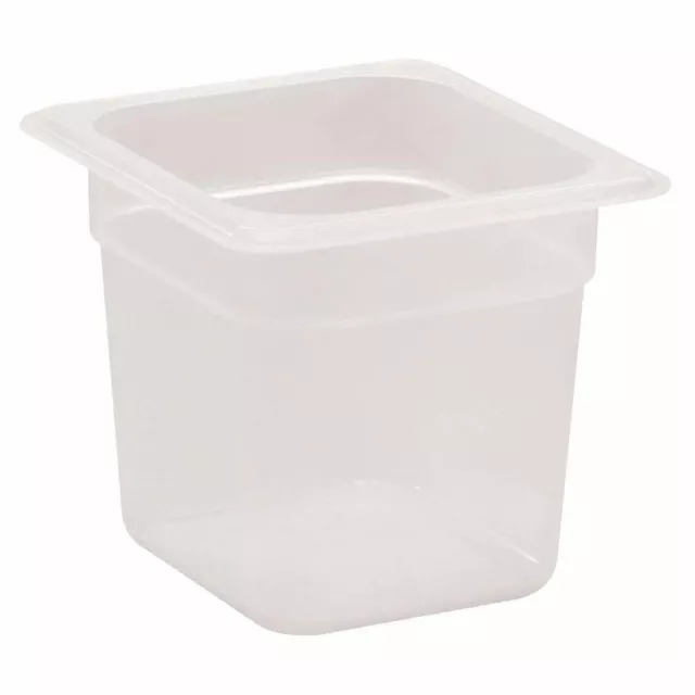 Cambro Polypropylene 1 / 6 Gastronorm Tray in Clear - Capacity 2.2 L - 150 mm