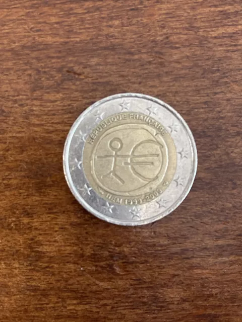 Pièce De 2 Euros République Française UEM 1999 -2009.