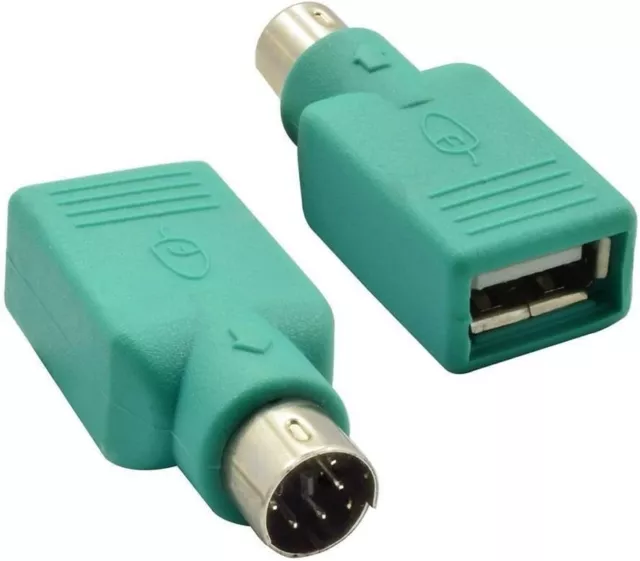 PS/2 Female To USB Male Adapter Converter For Keyboard Mouse