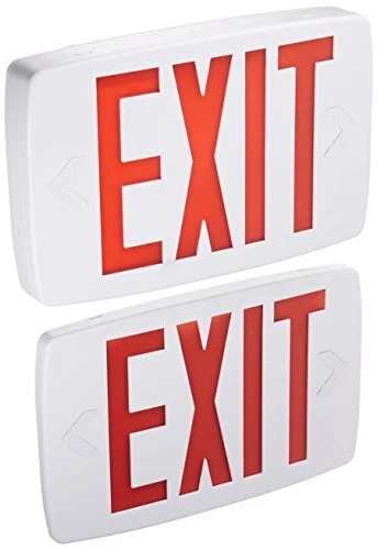 Lithonia Lighting Quantum Thermoplastic LED Exit Sign Red Letters