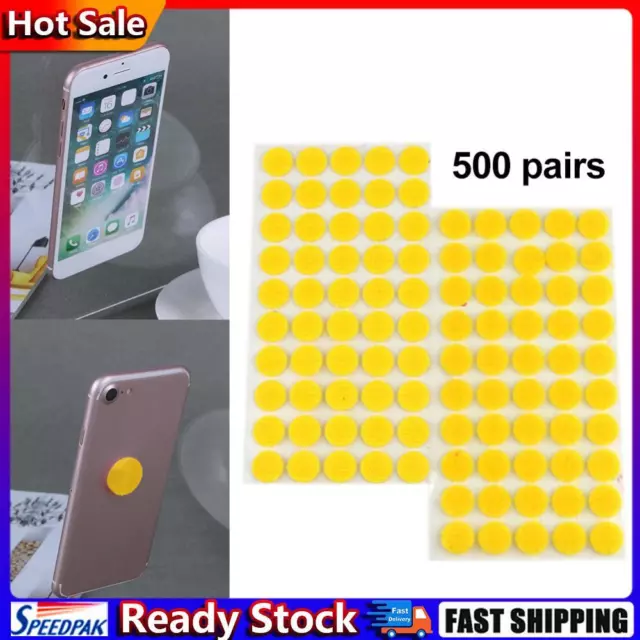 500 Pair 10mm Sticker Tape Convenient Round Dots DIY Accessories (Yellow) Hot