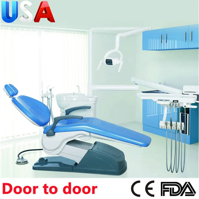 Dental Chair Unit Hard Leather Computer Controlled DC Motor +Stool TJ2688-A1 YBB