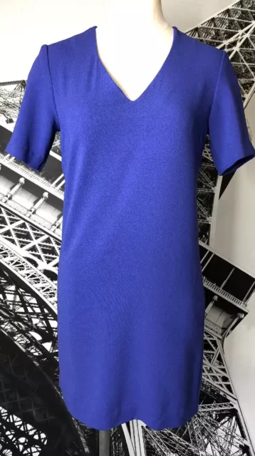 Charles Henry Womens XS Blue Short Sleeve V Neck Shift Dress JJ