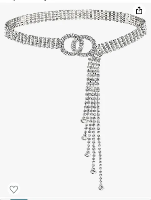 Women Diamond Belts Crystal Rhinestone Bling Waist Chain Sexy Girl Wedding