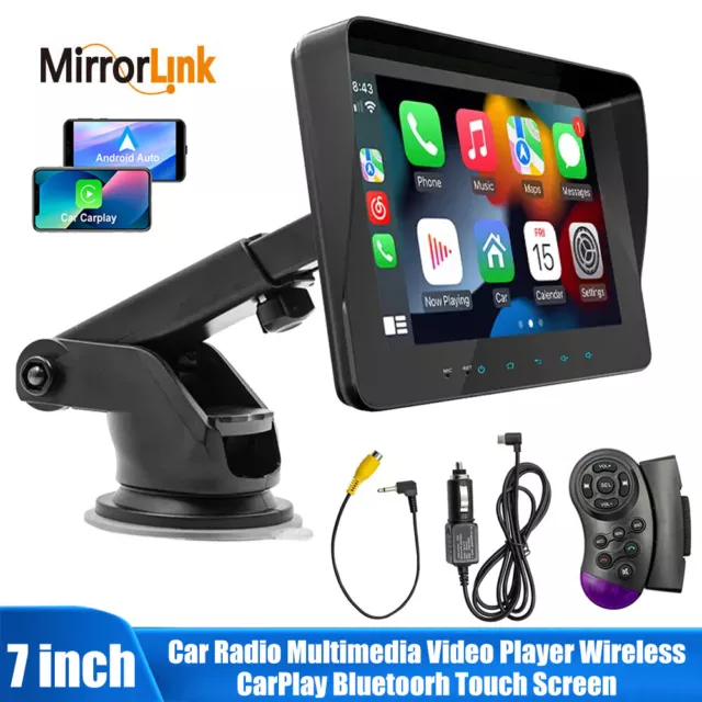 Carplay 7" Autoradio 2 Din Car Stereo FM Bluetooth USB AUX MP3 Player DE