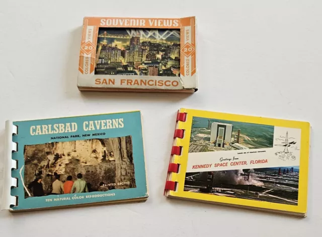 VINTAGE SOUVENIR VIEWS SAN FRANCISCO, Flip Views Carlsbad Caverns NM &  Florida