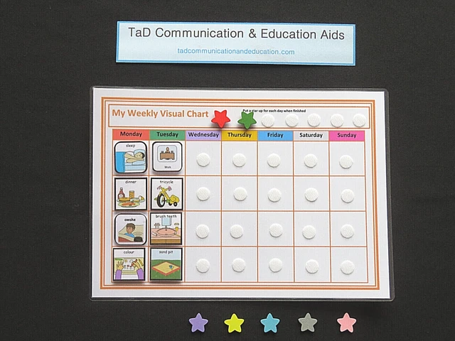 MY WEEKLY VISUAL Chart - ADHD Autism SEN Dementia Sensory Processing ...