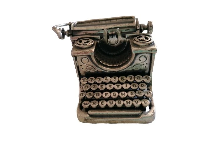 Macchina da scrivere Design Microfusione arg. 800 - 148 gr. -  6x6x4 cm
