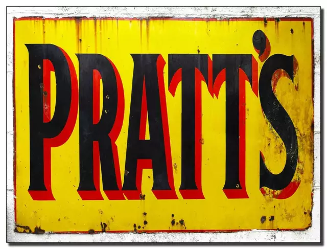 Pratt's Motor Spirit Reproduction Metal Sign Plaque Garage Workshop Man Cave Art