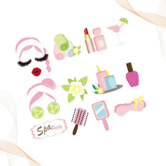 16 piezas Marcos de maquillaje Imágenes SPA Fiesta SPA Accesorios fotográficos