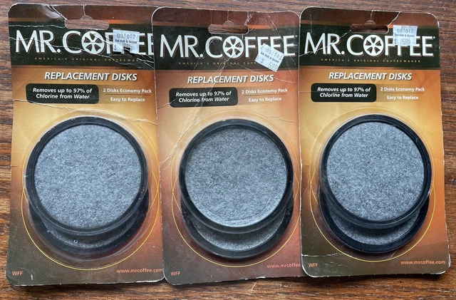 3 Packages Mr. Coffee Water Filtration Disks Fits 8, 10, 12 Cup Mr. Coffee Maker