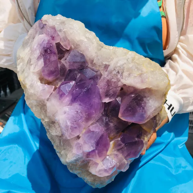 11.39LB Natural Amethyst Cluster Quartz Crystal Rare Mineral Specimen Heals 416
