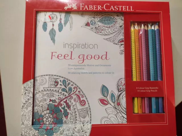 FABER CASTELL Feel Good Malbuch 8 Colour Grip in Karton 201434 Farbstifte Malen