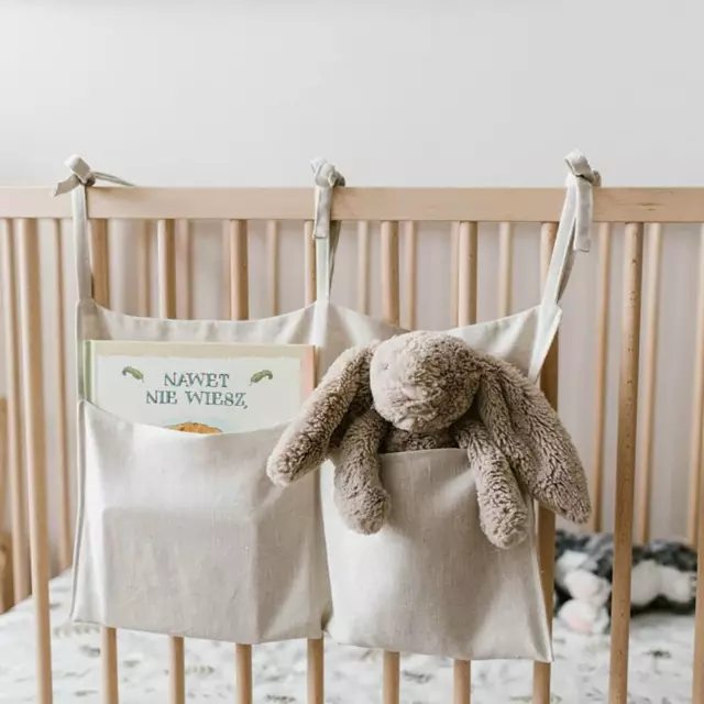 Bedside Storage Organizer Toy Hanging Bag Crib Baby Diaper Pockets Bed Pocket