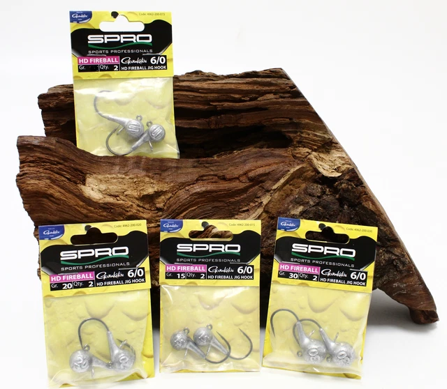 Spro HD Fireball Jighead 6/0 15g 20g 25g 30g 40g Gamakatsu 2 Stück Jigkopf NEW