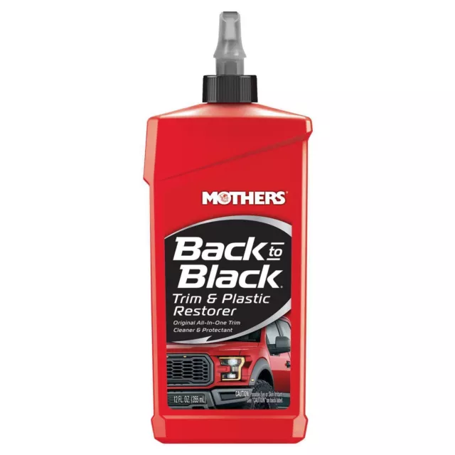 MOTHERS 06112 Back To Black Trim And Plastic Restorer - Rubber & Vinyl - 12 Oz