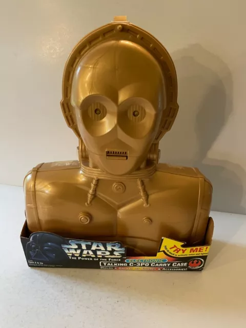 Star Wars Power of the Force Talking C-3PO Carry Case nuovo + IMBALLO ORIGINALE (E)