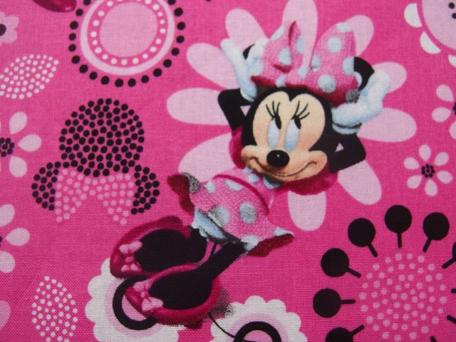 Cotton Fabric Minnie Mouse Allover 43" x 30" By Disney 706