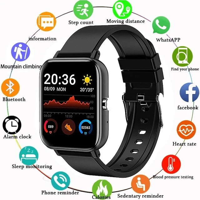 Men Women Smart Watch Fitness Tracker Ladies Watches for Android iPhone Samsung