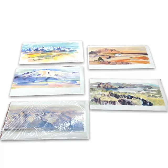 Set Of 5 Icelandic Postcard Art Cards By Kristín Þorkelsdóttir Watercolours