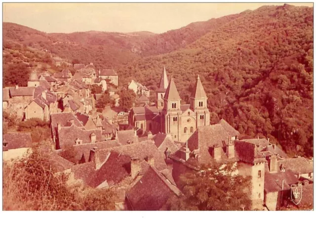 12 . n° 43477 . conques .vue generale. cpsm  15 x 10.5 cm.