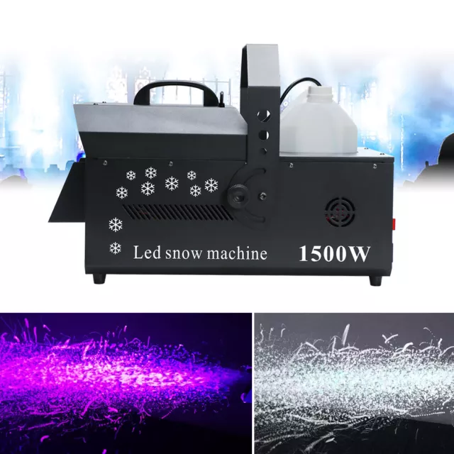 LED RGB 3-in-1 Schneemaschine Wireless Schneeflockenmaschine DMX mit Leichter