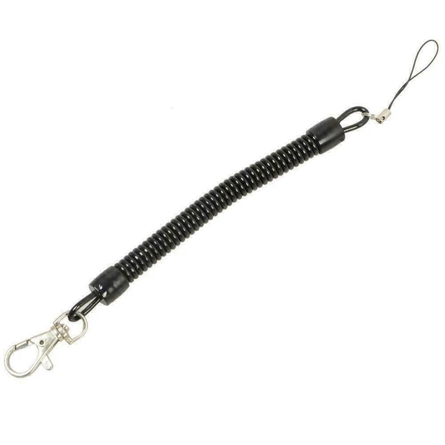 Black Metal Key Chain Retractable Clip Ring Keyring Stretchy D6B6 Coil HOT U3T7
