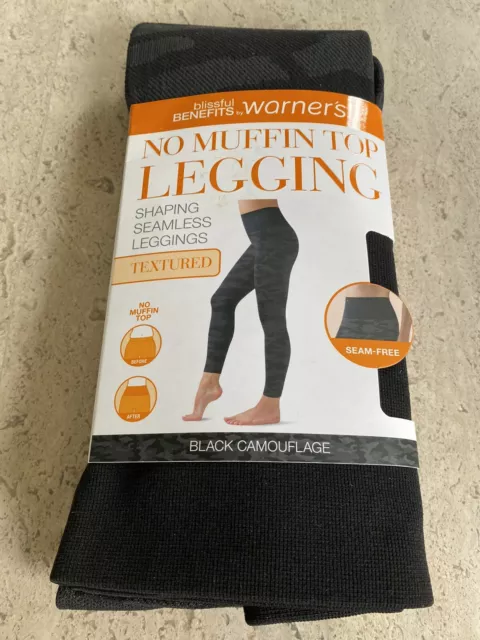 Blissful Benefits by Warners No Muffin Top Shaping Seamless Leggings L/XL NEW