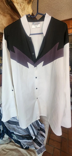 NEW Cook Cool Happy Chef Uniform Top Shirt Sz 2XL White And Black