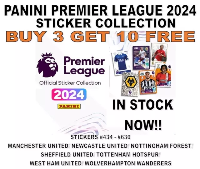 Colección De Pegatinas Panini Premier League 2024 #434 - #636 Hombre Utd - Lobos