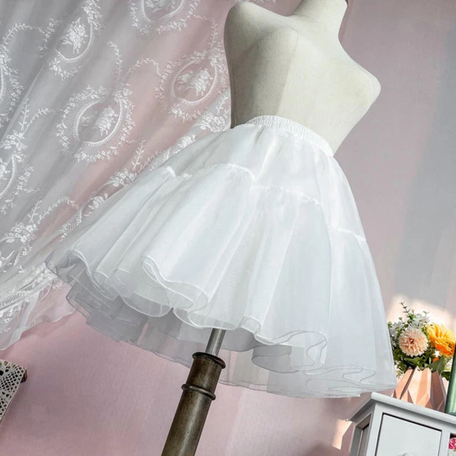 Jupe Jupon Crinoline Pour Femme - Longueur 55 Cm - Taille élastique 50-95 Cm - Volume Pour Robes De Soirée, Mariée, Cosplay
