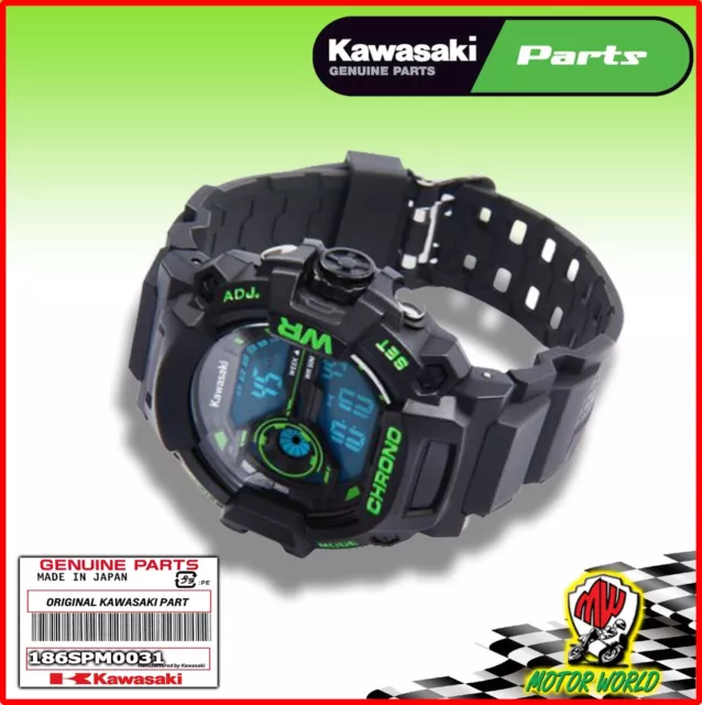 Genuine Kawasaki SPORTS Montre Numérique Avec Alarme & Dtz Officiel 186SPM0031