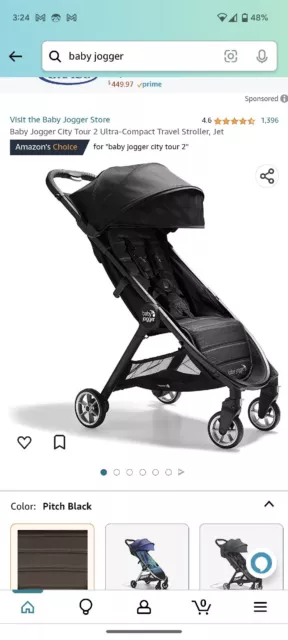 Baby Jogger City Tour 2 Travel Stroller - Jet