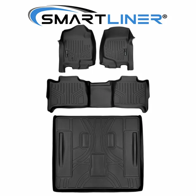 SMARTLINER CUSTOM FIT Floor Mats 2 Rows & Cargo Liner Black 200714