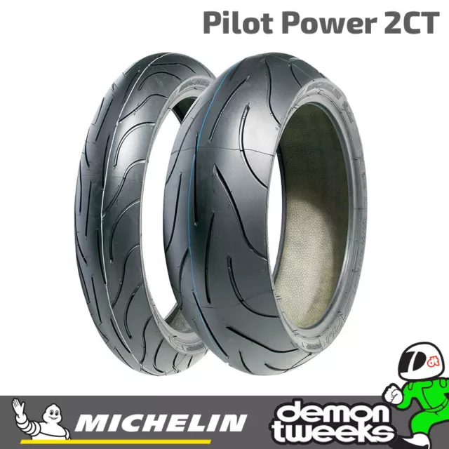 Michelin Pilot Power 2CT Motorcycle/Bike Tyre - 120/70/17 and 180/55/17 - Pair