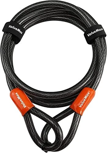 ValueMax Câble Antivol Vélo 213 cm x 12 mm Antivol Vélo de Sécurité avec Revê...