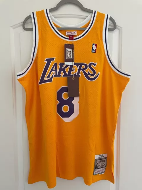 Kobe Bryant #8 LA Lakers Yellow Mitchell & Ness Swingman Jersey All Sizes