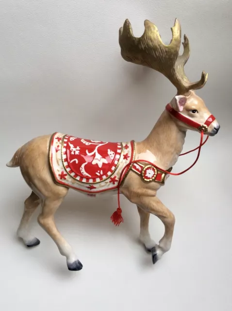 GOEBEL FITZ AND Floyd Christmas Collection Rentier mit Zaumzeug Rot  51000021 EUR 229,99 - PicClick DE