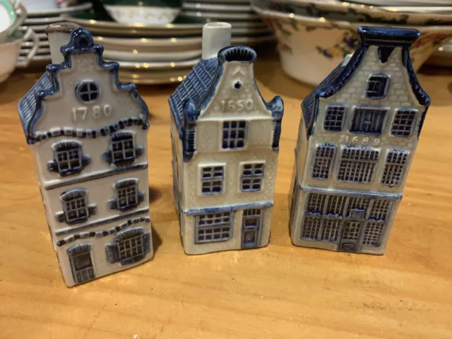 KLM Bols Blue Delft Miniature Houses - 3 Houses - Others Available