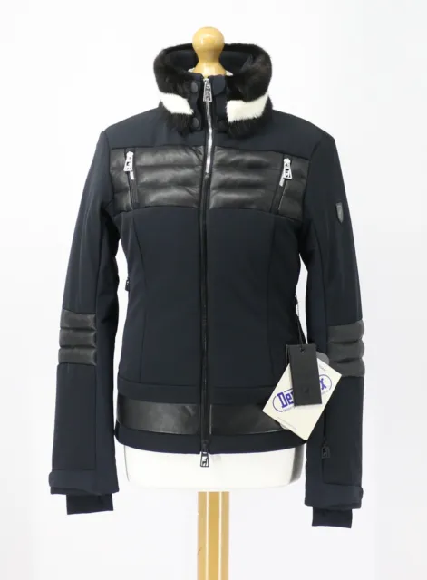 Toni Sailer Limited Edition Marlene Special Black Fur Ski Jacket Rrp £1950 Ep