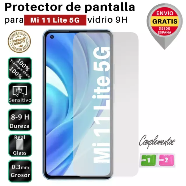 Set Protector de Pantalla para Xiaomi MI 11 Lite 5G Cristal Templado Vidrio