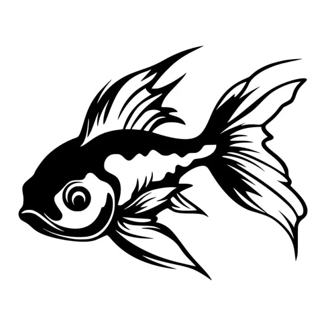 Guppy Fish Vinyl Decal Sticker Art Wall Home Laptop Car Decor Various Colours