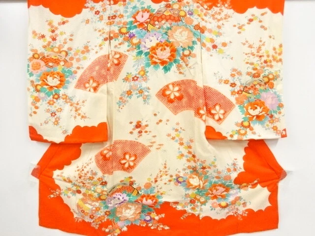45731# Japanese Kimono / Kimono For Girls / Embroidery / Drum & Peony
