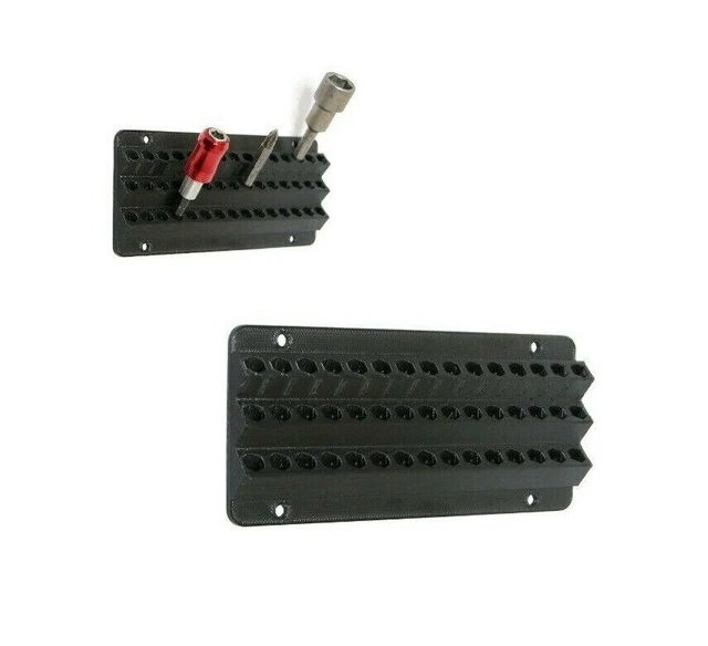 Organisateur D'embouts De Tournevis à 10 Trous - Porte-embouts Hexagonaux 1/4", Avec Mousqueton - 2