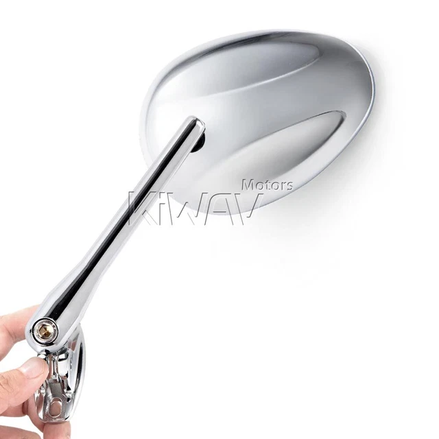 Miroirs paire chromé ELLIPSE oval base chromé pour Ducati 959 1299 Panigale 16'