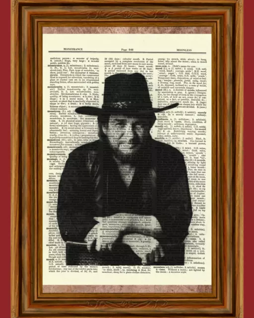 Waylon Jennings Dictionary Art Print Poster Picture Vintage Book Country Singer