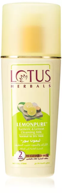 Lotus Herbals Lemonpure Curcuma Et Citron Démaquillage Lait, pour Tous Peau (